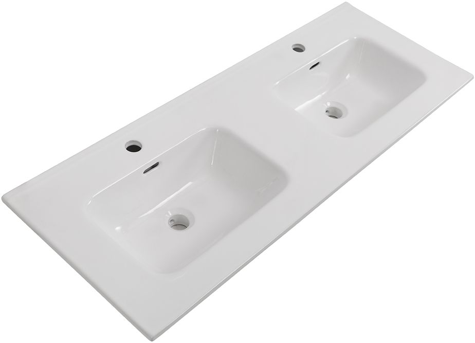 Тумба BelBagno ETNA-1200-4C-SO-2-BL с 2-й раковиной BelBagno BB1200-2-ETL, Bianco Lucido