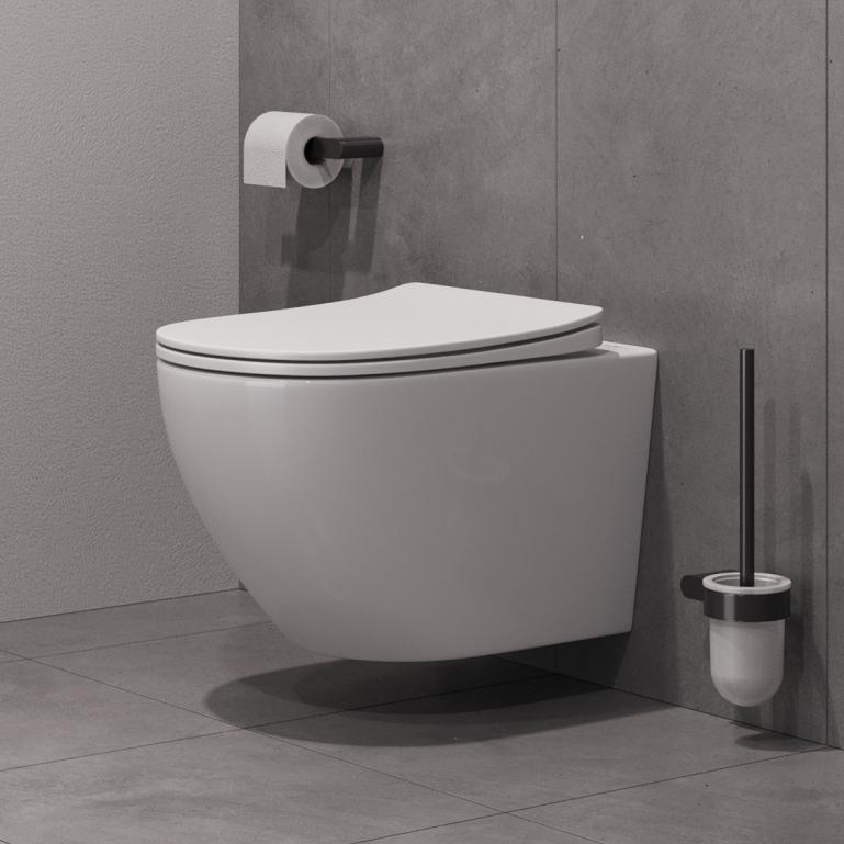 Унитаз подвесной BelBagno MARINO BB7026CH-TOR-BFS/SC с сиденьем, функцией биде, без смесителя 