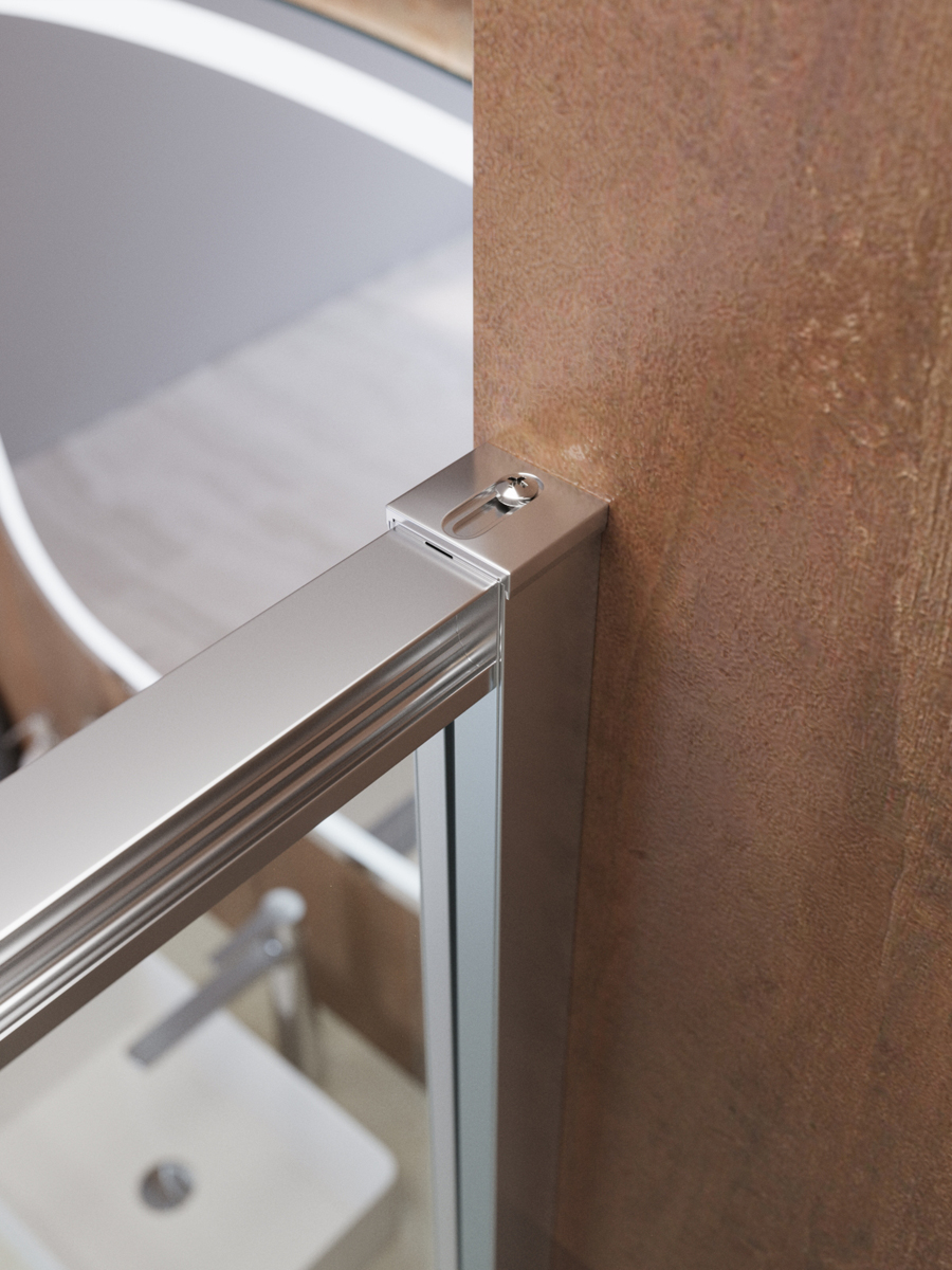 Душевая дверь Cezares LUX-B-FS-11-100-C-CR, 100х195, профиль хром, стекло прозрачное