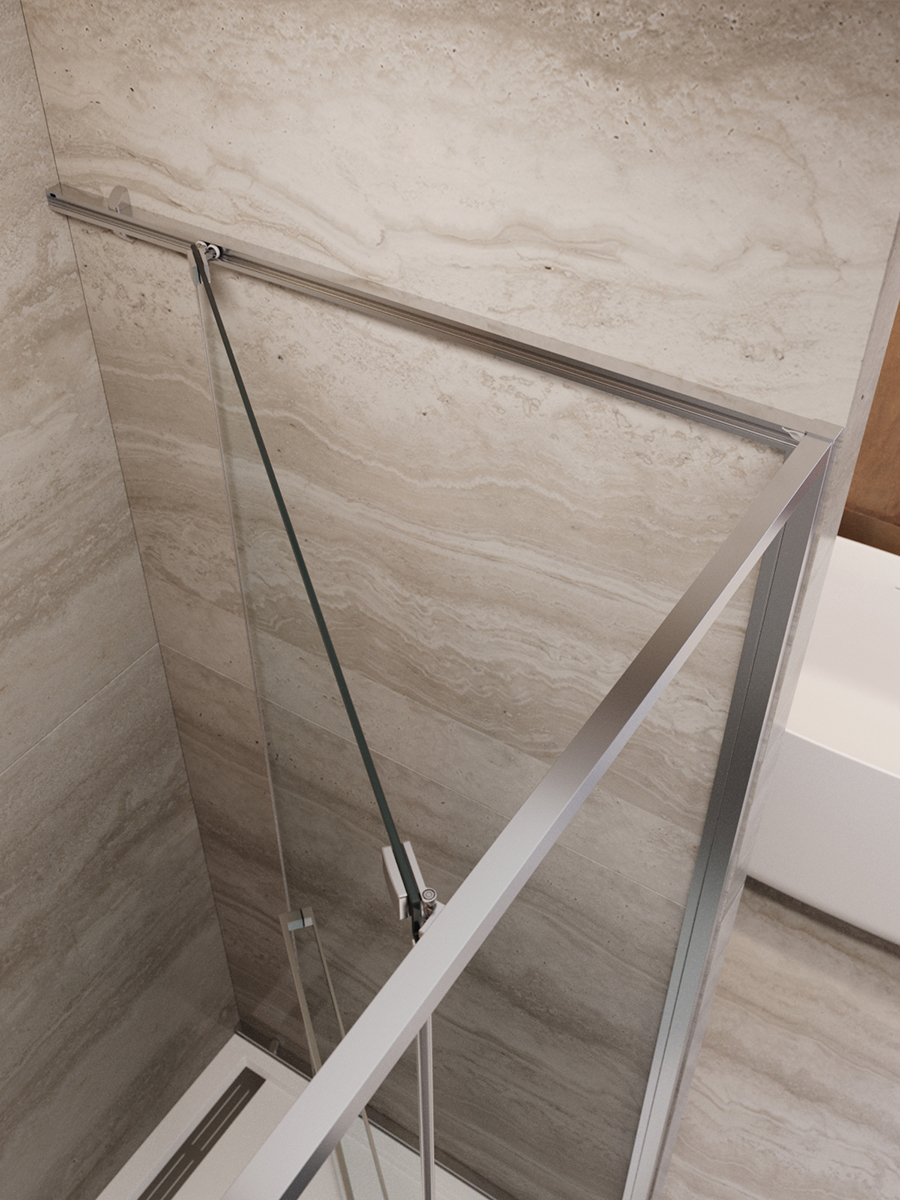 Душевая дверь Cezares LUX-B-FS-11-110-C-CR, 110х195, профиль хром, стекло прозрачное