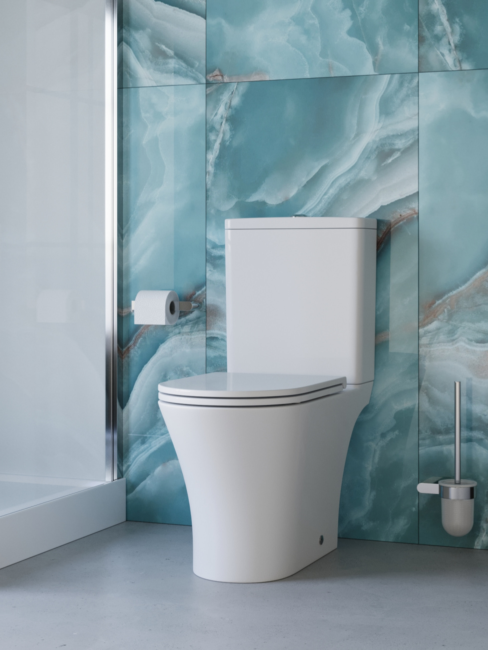 Унитаз-компакт BelBagno ACQUA-TOR BB2801CP-TOR/SC + BB2801T безободковый с сиденьем и смывом TORNADO 