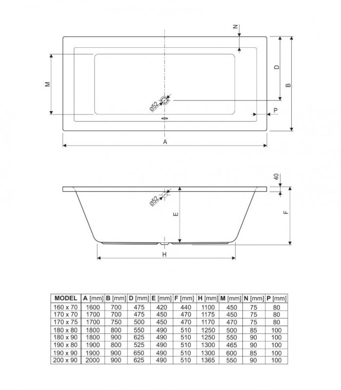 Акриловая ванна Cezares PLANE-180-90-49-W37