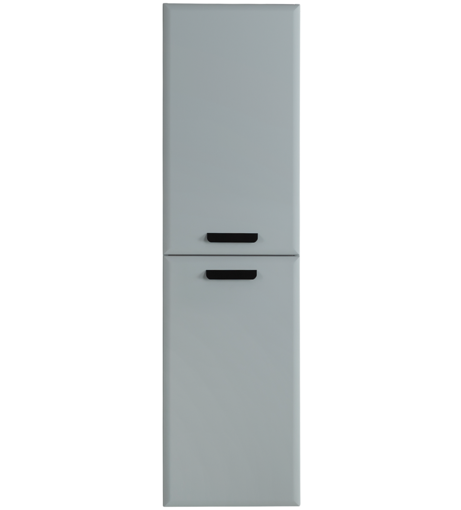 Пенал подвесной Cezares ECO-CER-N-1500-2A-SC-GAO-P серо-голубой матовый с ручками RS156BL.3/96 матовый чёрный