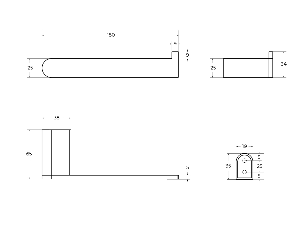 Держатель туалетной бумаги Cezares STYLUS-PH-NOP