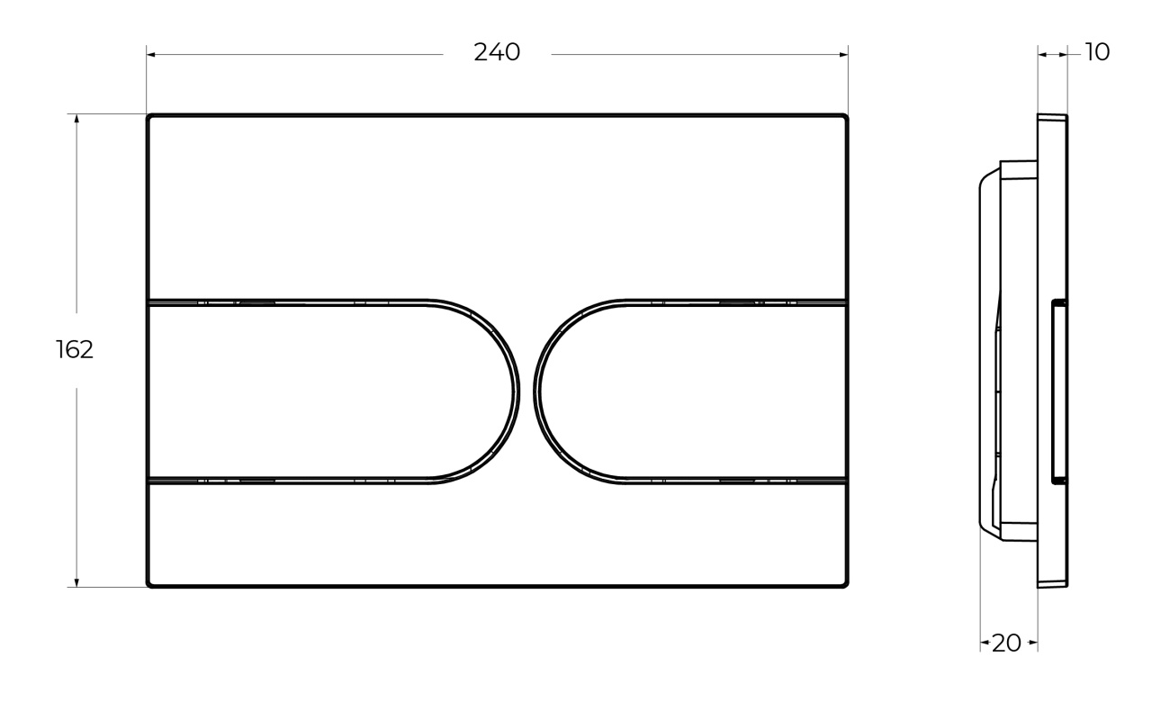 Кнопка смыва BelBagno BB-11-GM цвет оружейная сталь