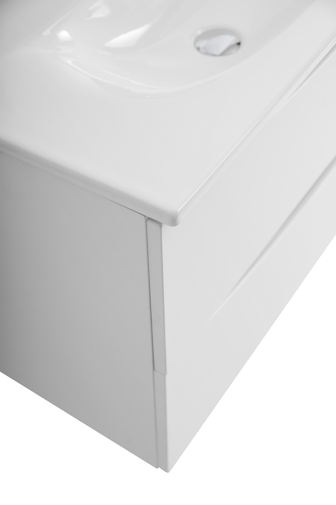 Тумба с раковиной подвесная BelBagno MARINO-CER-MINI-800-2C-SO-BO-P Bianco Opaco, раковина белая BB-8099-3-80