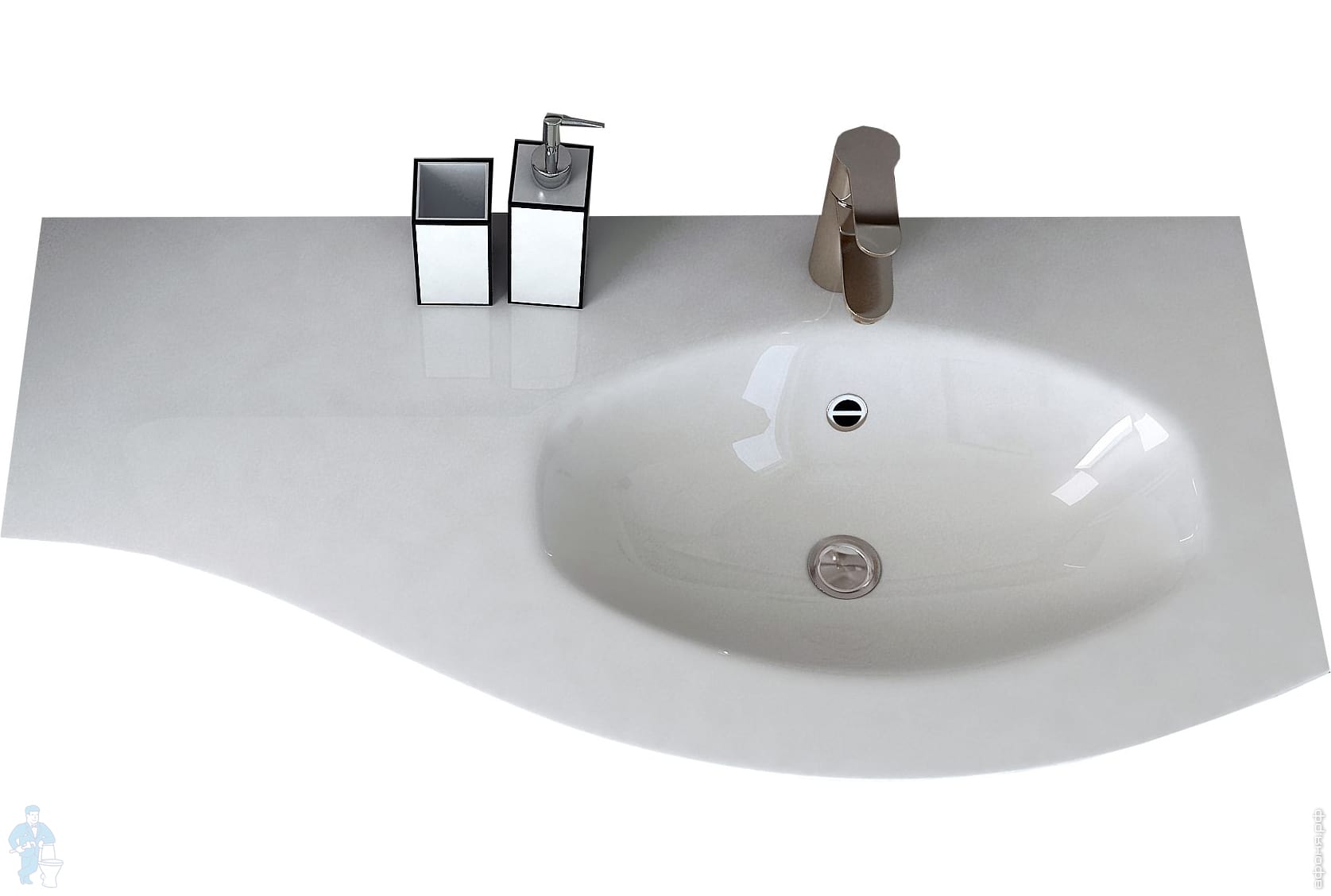 Мебель для ванной комнаты CEZARES RIALTO 104 см левосторонняя Nero grafite 55171 + 55174