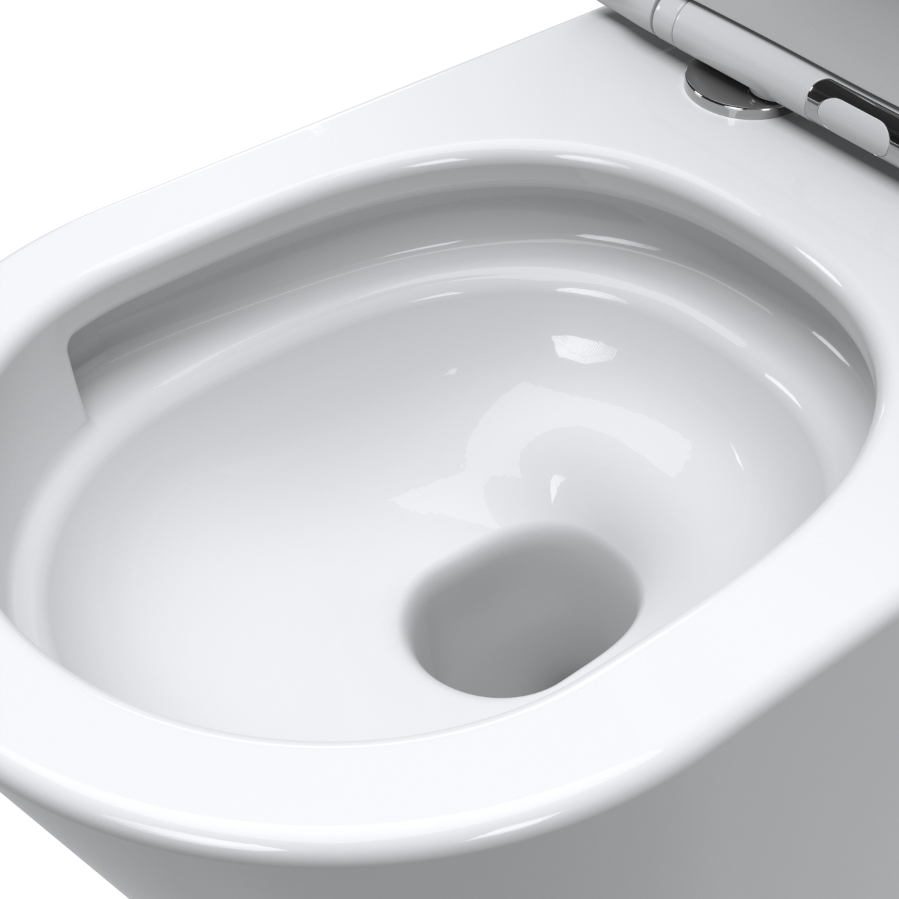 Унитаз приставной безободковый с сиденьем и смывом TORNADO BelBagno FLAY-TOR BB1003CB-TOR/SC