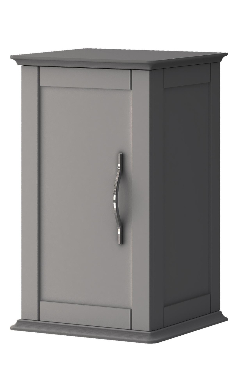 купить Шкафчик подвесной с одной распашной дверцей, реверсивный Cezares TIFFANY 55246 Grigio Nuvola 