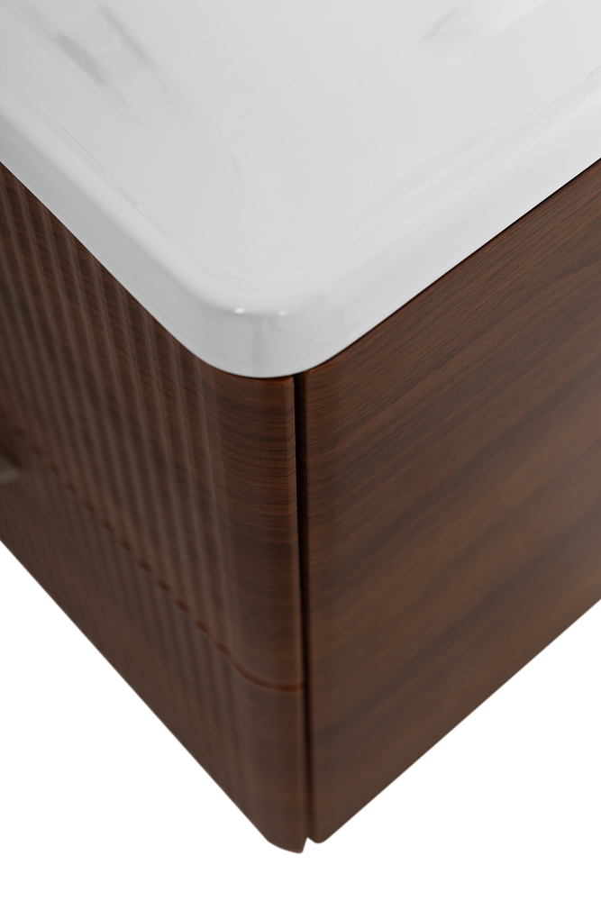 Подвесная тумба с раковиной Belbagno DUE 50 см Noce DUE-500-2C-SO-NOCE-P + BB-8076-3-50