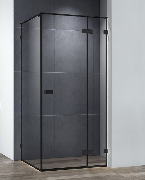 Душевой уголок Cezares BELLAGIO-A-1-100-C-NERO, 100х100х197, профиль черный, прозрачное стекло