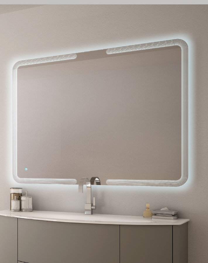 Зеркало со встроенной LED подсветкой и сенсорным выключателем Touch system 40312