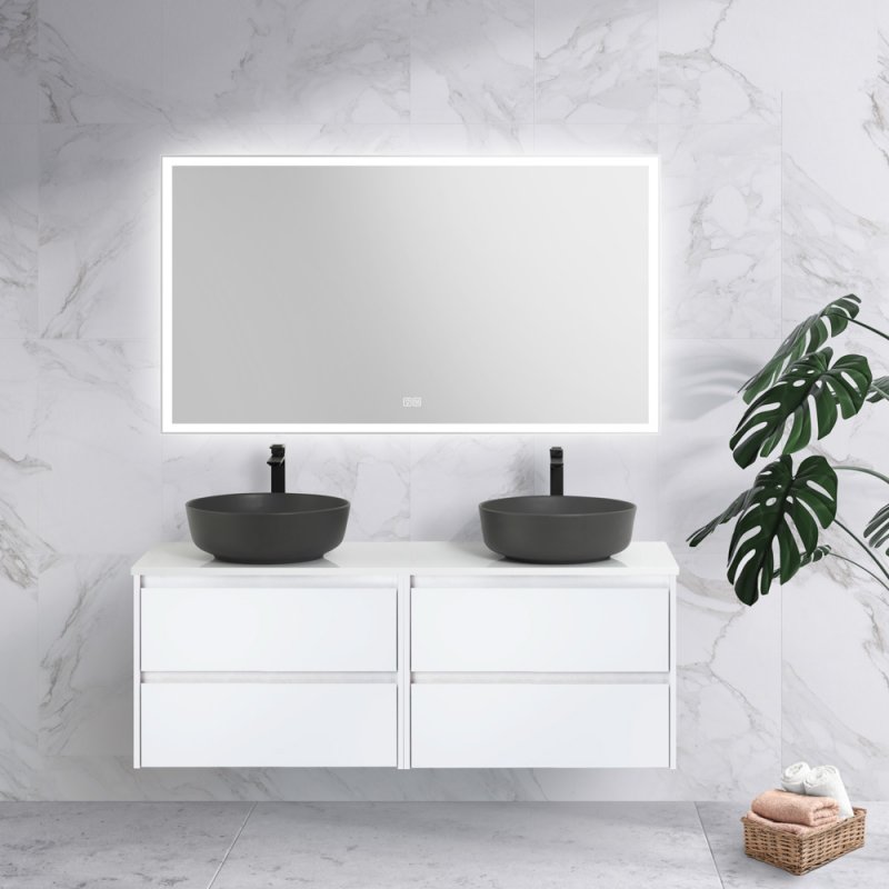 Мебель для ванной комнаты со столешницей BelBagno KRAFT-1200 Bianco Opaco