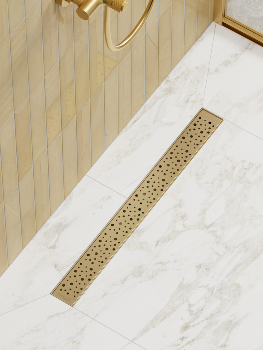 Душевой лоток CEZARES RELAX-LD-70-BORO брашированное золото