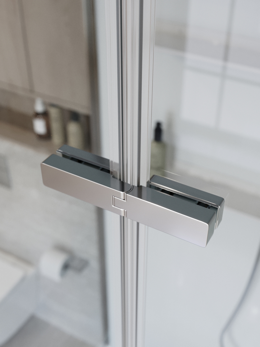 Душевая кабина BelBagno UNO-CAB-A-1-90-C-Cr-Bi-TOP-L, левосторонняя