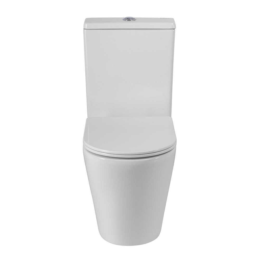 Унитаз-компакт безободковый с сиденьем и смывом TORNADO BelBagno FLAY-R BB2149CP-TOR/SC + BB2149T