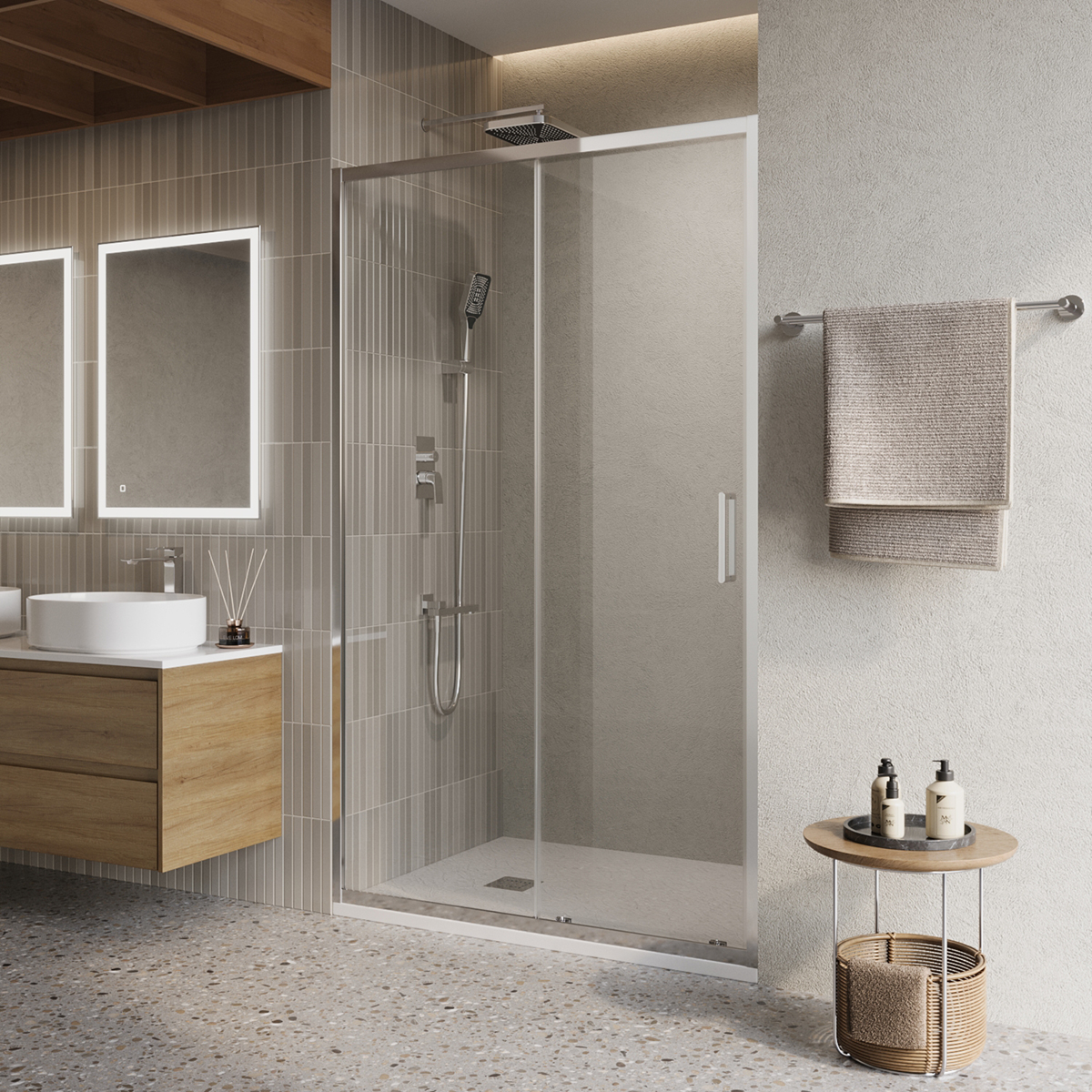 купить Дверь в проём BelBagno LUCE-BF-1-120-C-Cr 