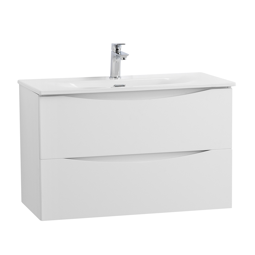 Тумба с раковиной подвесная BelBagno MARINO-CER-MINI-700-2C-SO-BO-P Bianco Opaco, раковина белая BB-8099-3-70