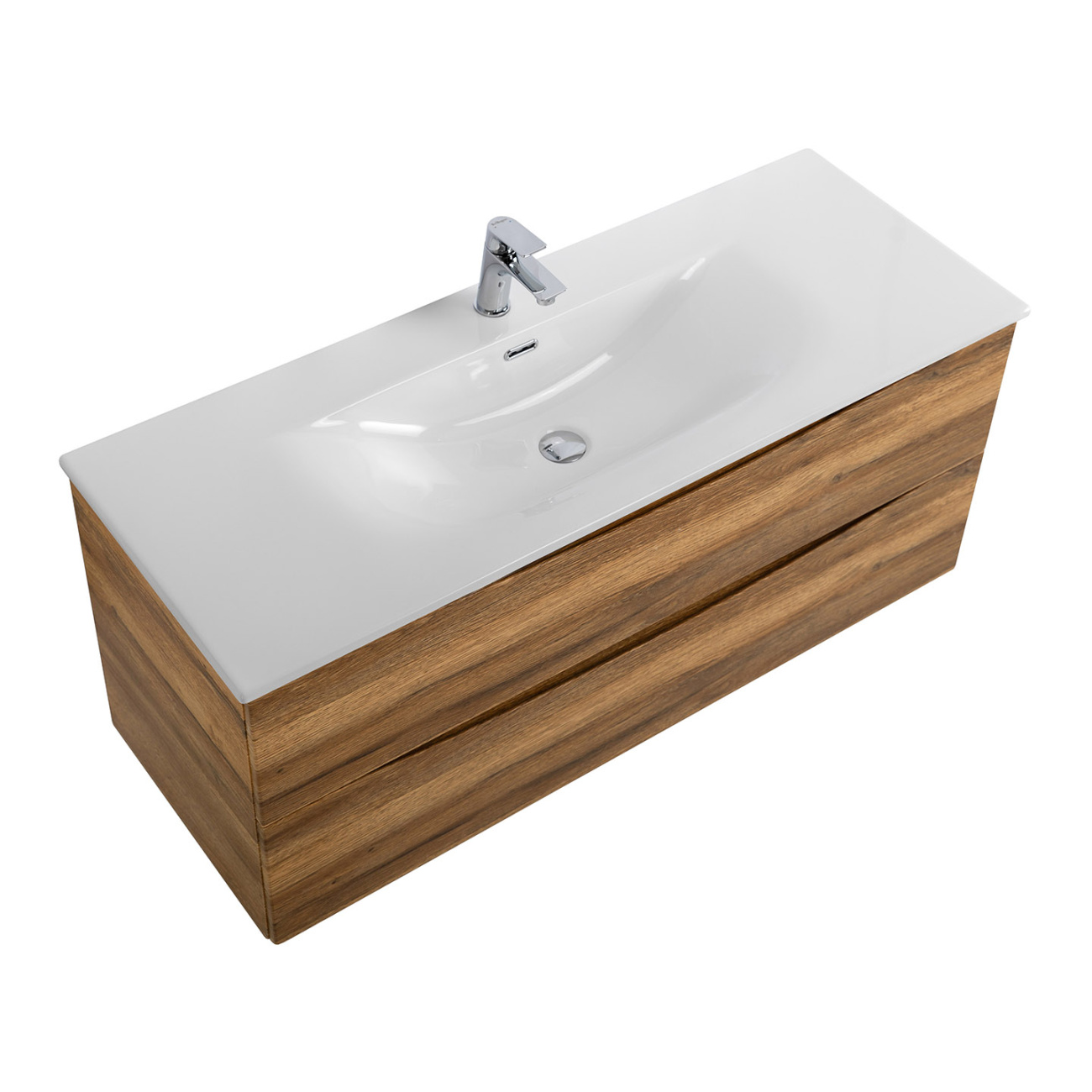 Тумба с раковиной подвесная BelBagno MARINO-CER-N-1200-2C-SO-RR-P Rovere Rustico, раковина белая BB-8099-120