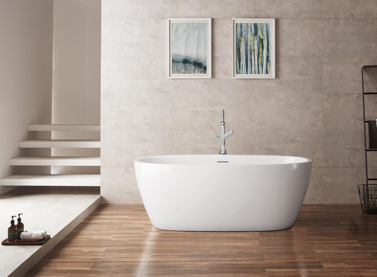 Ванна акриловая отдельностоящая BelBagno BB404-1500-800