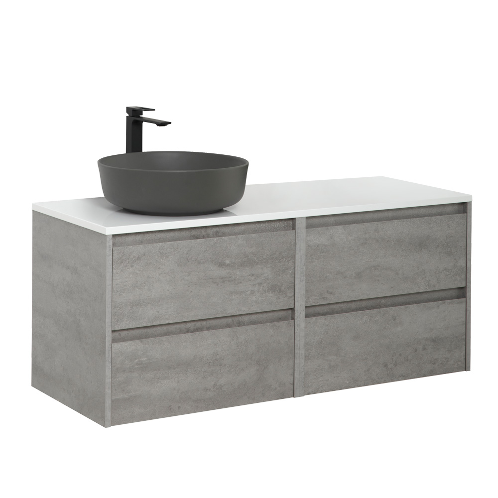 Мебель для ванной комнаты со столешницей BelBagno KRAFT-1200 Cemento Grigio