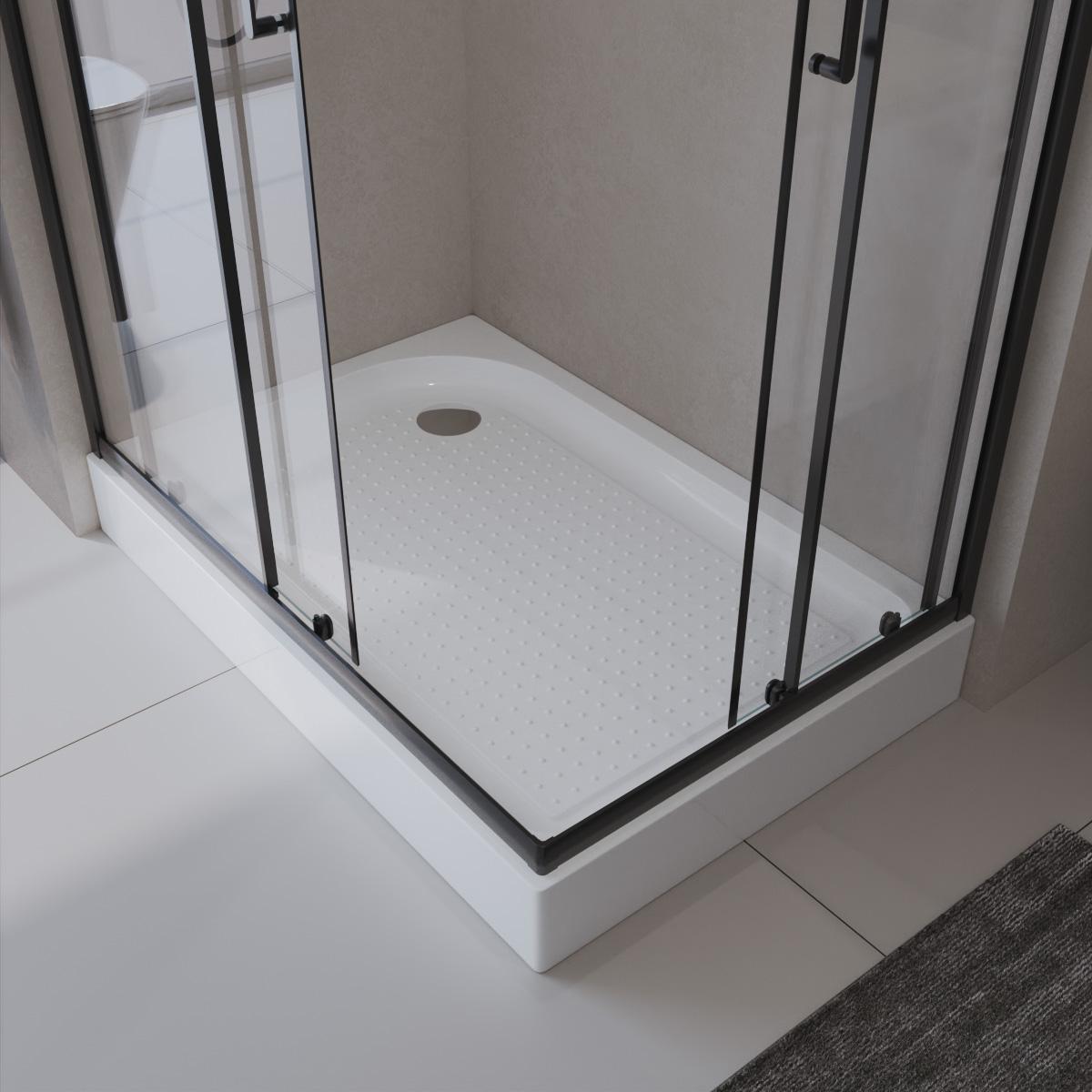 Акриловый поддон 120х80 левосторонний BelBagno TRAY-BB-AH-120/80-15-W-L с сифоном