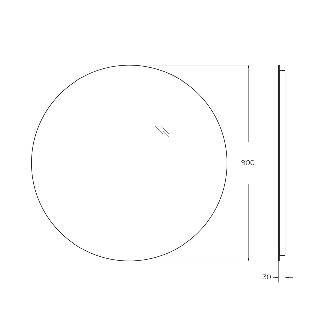Зеркало BelBagno SPC-INT-900-LED