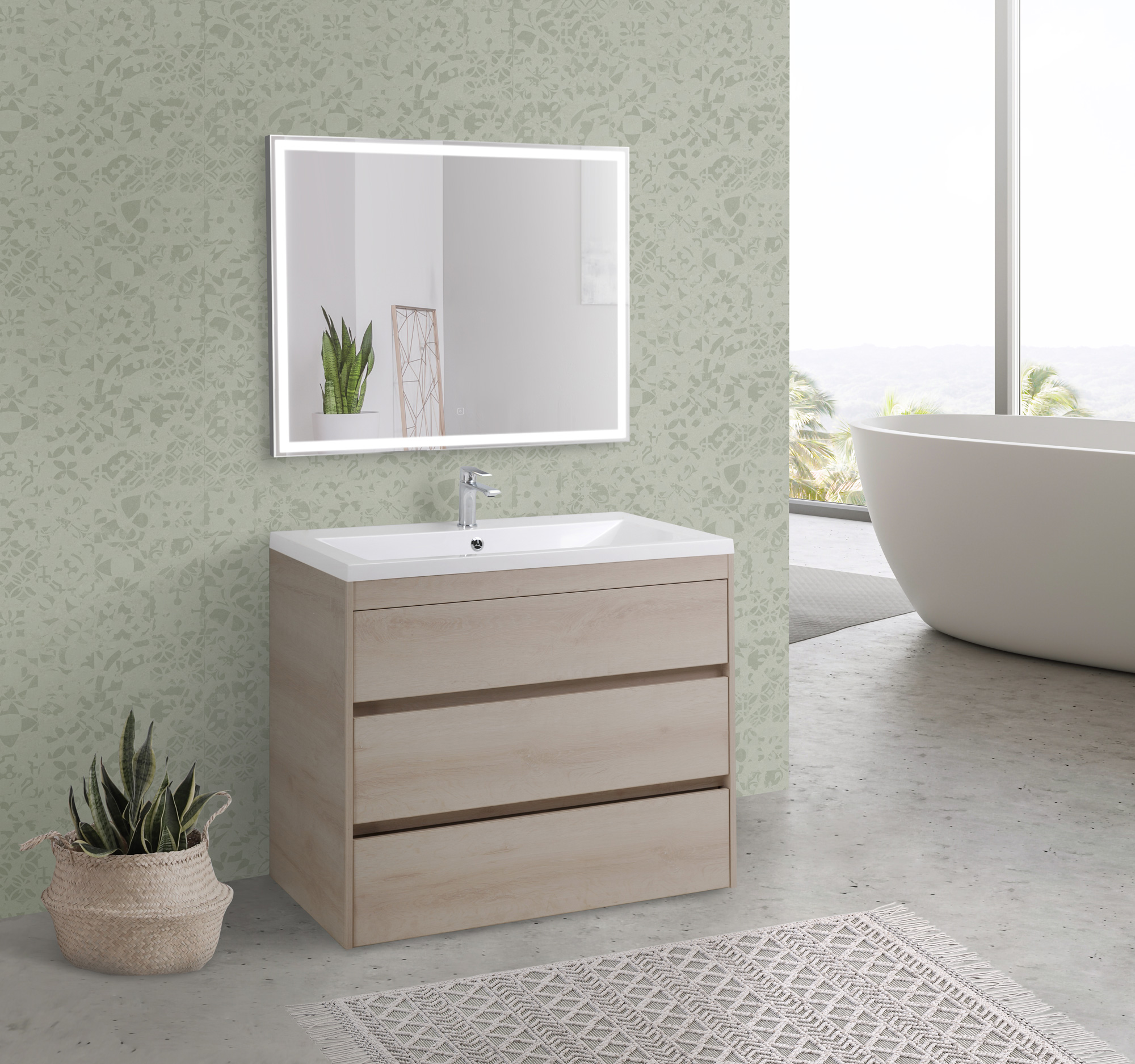 купить Мебель для ванной комнаты ART&MAX Family 90 см Pino Bianco 