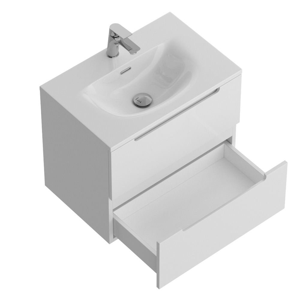 Тумба подвесная с раковиной BelBagno ETNA39-500/390-2C-SO-BL-P + BB-8099-3-50