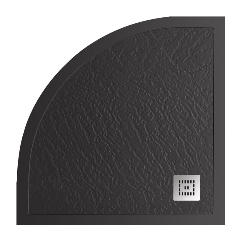 Поддон из искусственного мрамора Belbagno TRAY-MR-UNO-R-90-550-35-NERO-CR