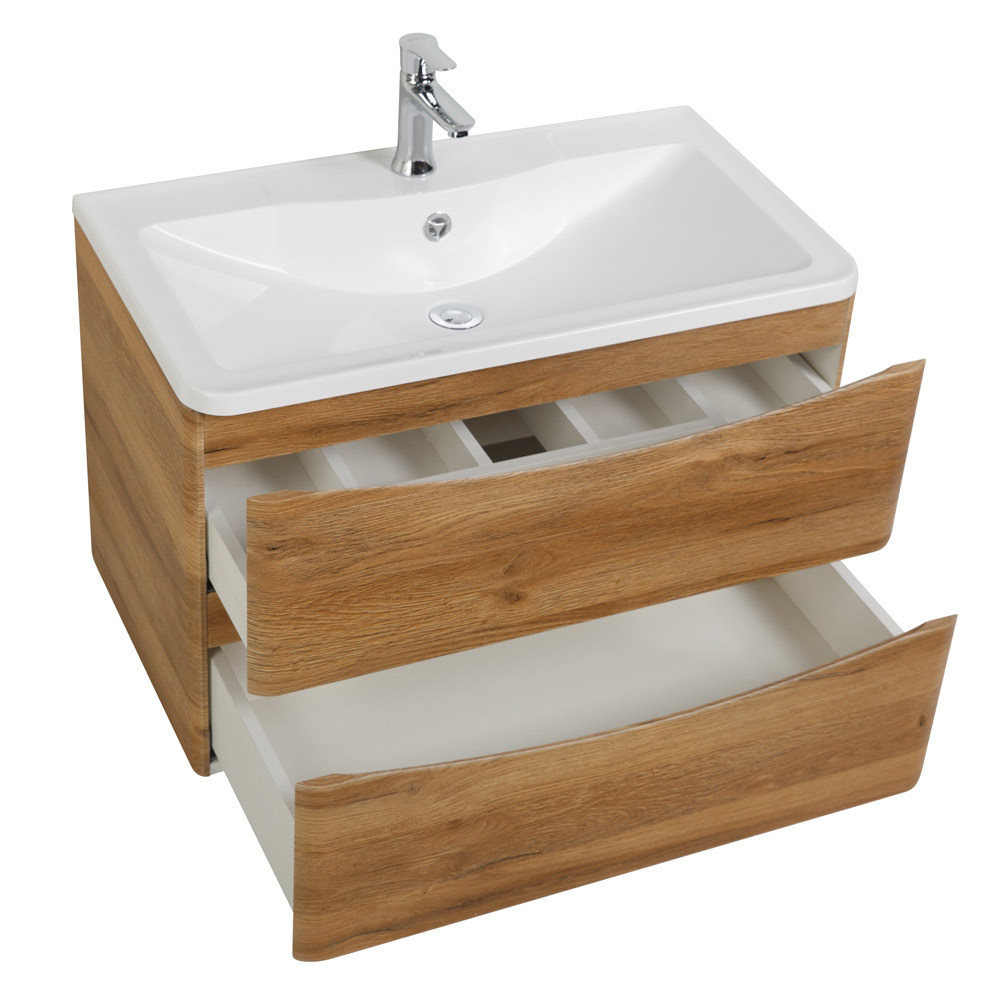 Мебель для ванной комнаты подвесная BelBagno ACQUA-1000-2C-SO-RR 100 см Rovere Rustico