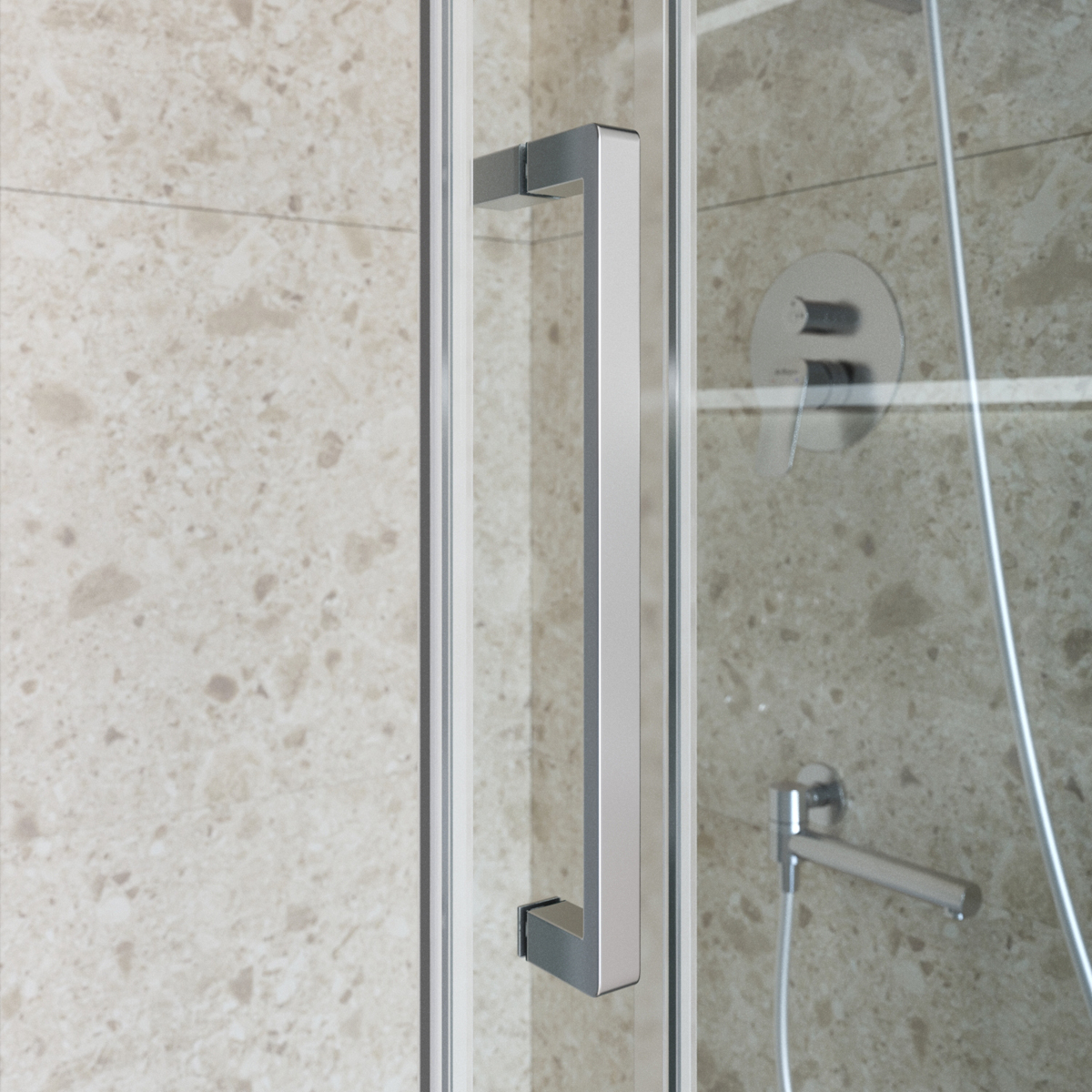 Душевой уголок BelBagno MARINO-2-AH-1-130/100-C-CR 130х100см профиль хром, стекло прозрачное