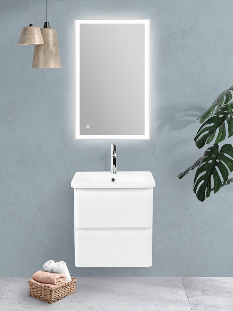 купить Тумба подвесная с керамической раковиной BelBagno ALBANO-CER-500-2C-SO-BL 