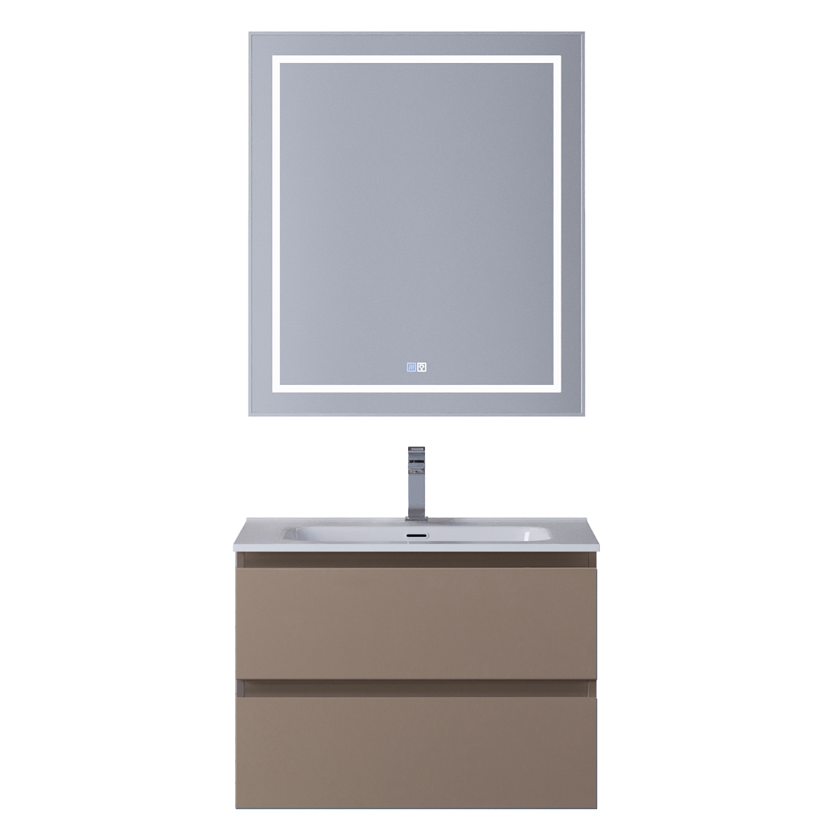 Тумба с раковиной подвесная BelBagno KRAFT-700-2C-SO-CO Бежевый матовый, раковина белая BB700ETL