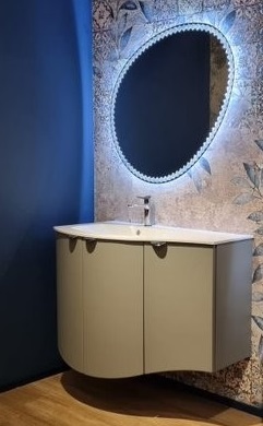Мебель для ванной комнаты CEZARES RIALTO 104 см левосторонняя Grigio nuvola 55219 + 55220
