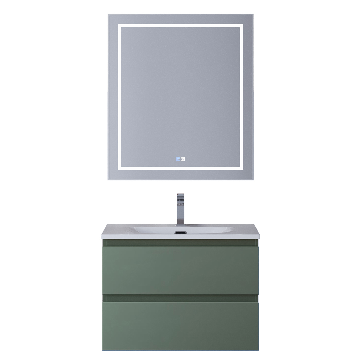 Тумба с раковиной подвесная BelBagno KRAFT-600-2C-SO-VO Еловый матовый, раковина белая BB-8099-60