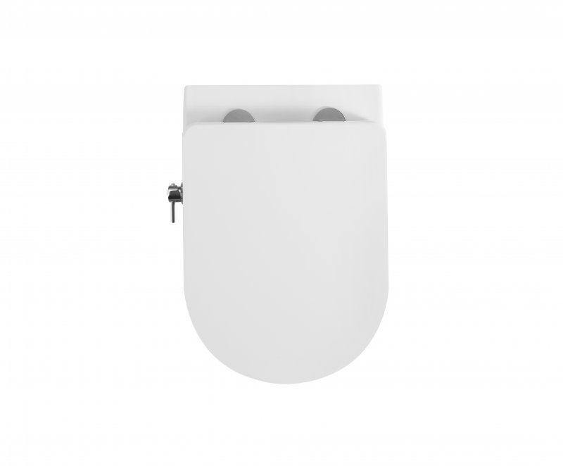 Унитаз подвесной безободковый с сиденьем и функцией биде TORNADO BelBagno MARINO-TOR BB7026CH-TOR-BS/SC