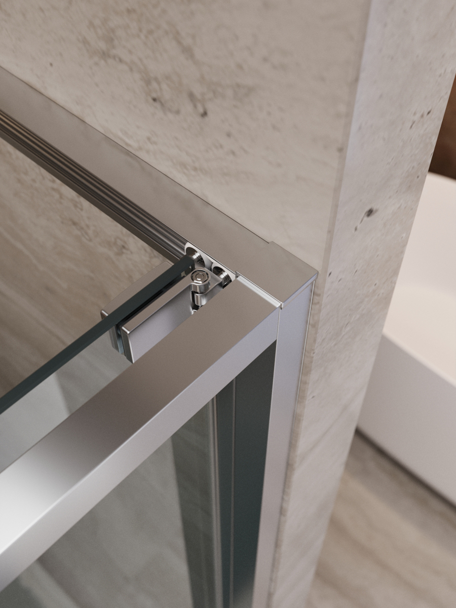 Душевая дверь Cezares LUX-B-FS-11-120-C-CR, 120х195, профиль хром, стекло прозрачное