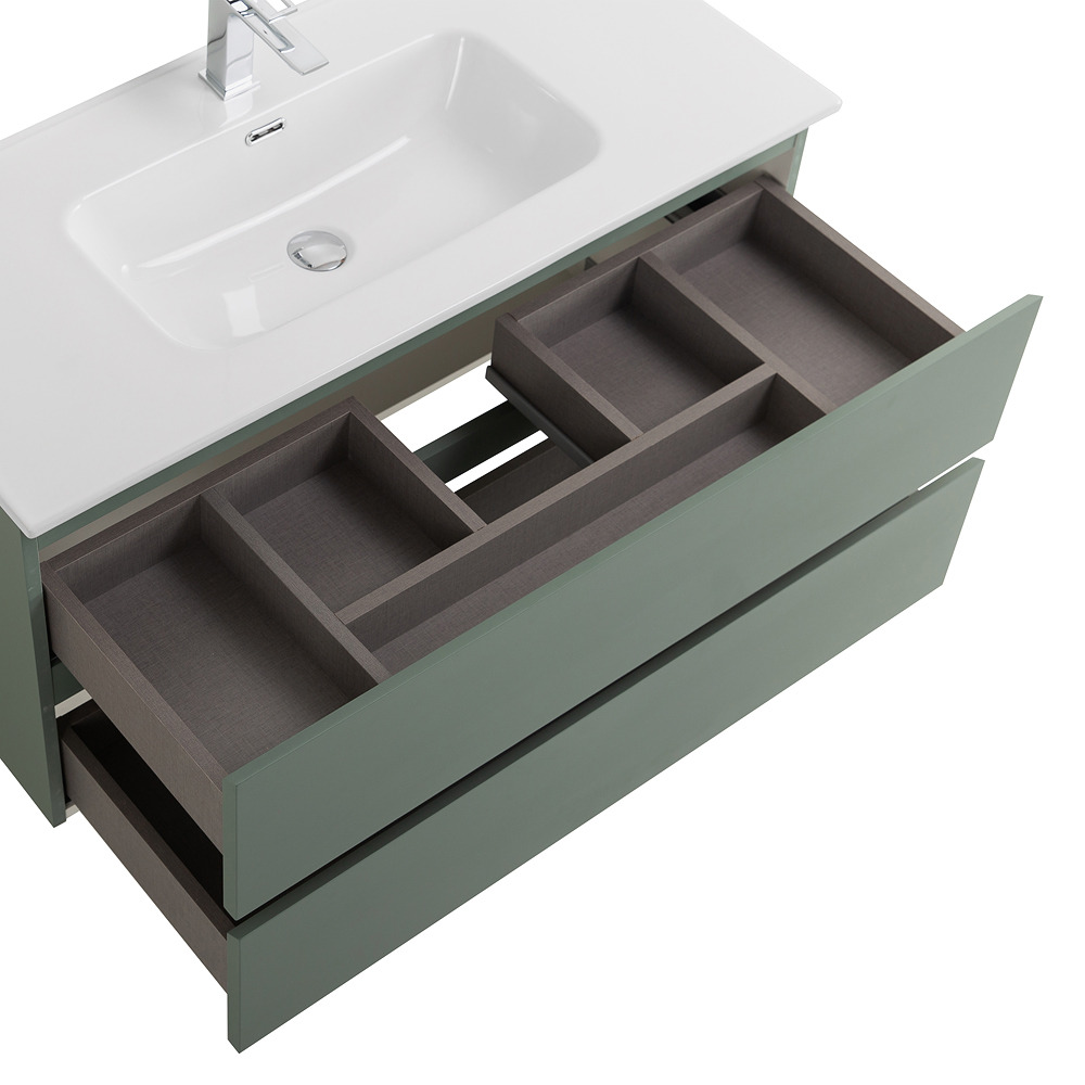 Тумба с раковиной подвесная BelBagno KRAFT-1000-2C-SO-VO Еловый матовый, раковина белая BB1000ETL