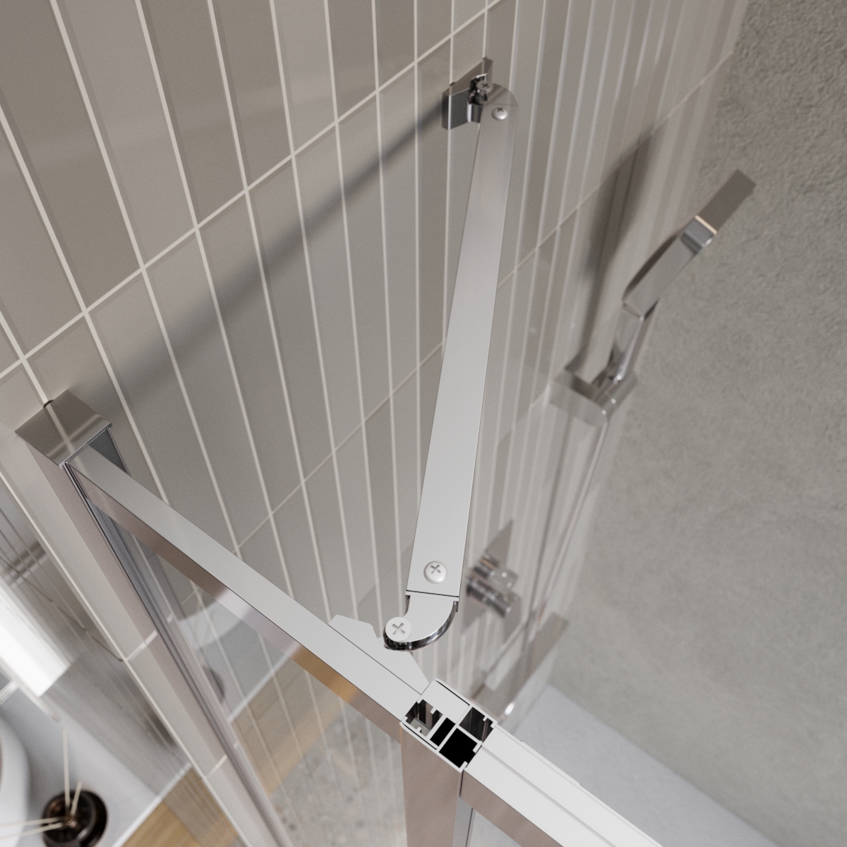 Душевой уголок LUCE-AH-22-150/120-C-Cr