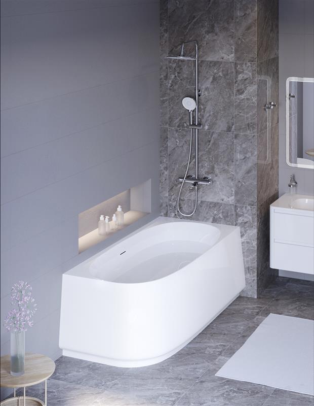 купить Ванна акриловая угловая правосторонняя 165х80 Cezares CZR-LUX-CORNER-165-80-58-R 