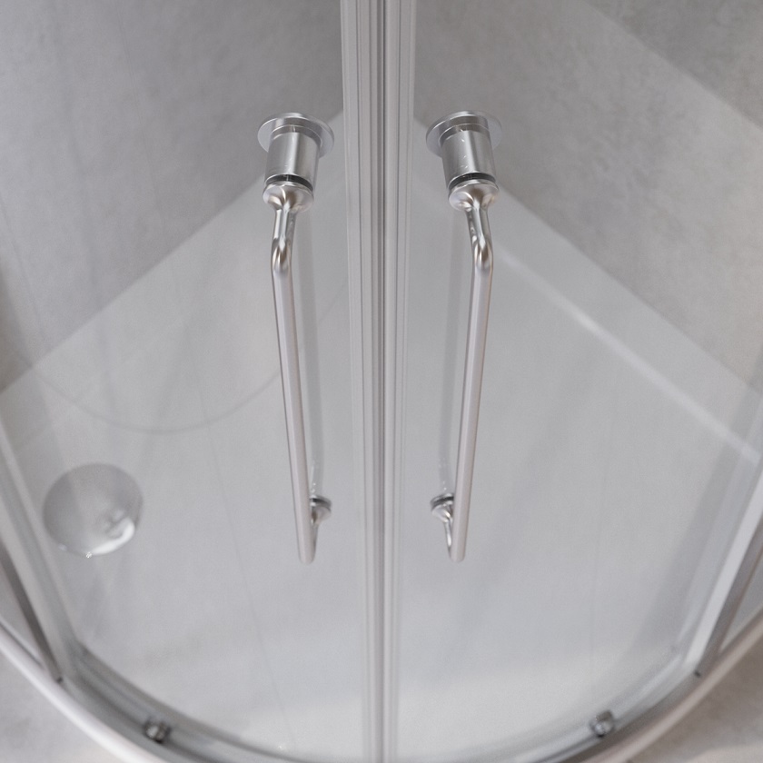 Душевой уголок Cezares RELAX-304-R-2-90-C-CR, 90х90х200, профиль хром, стекло прозрачное