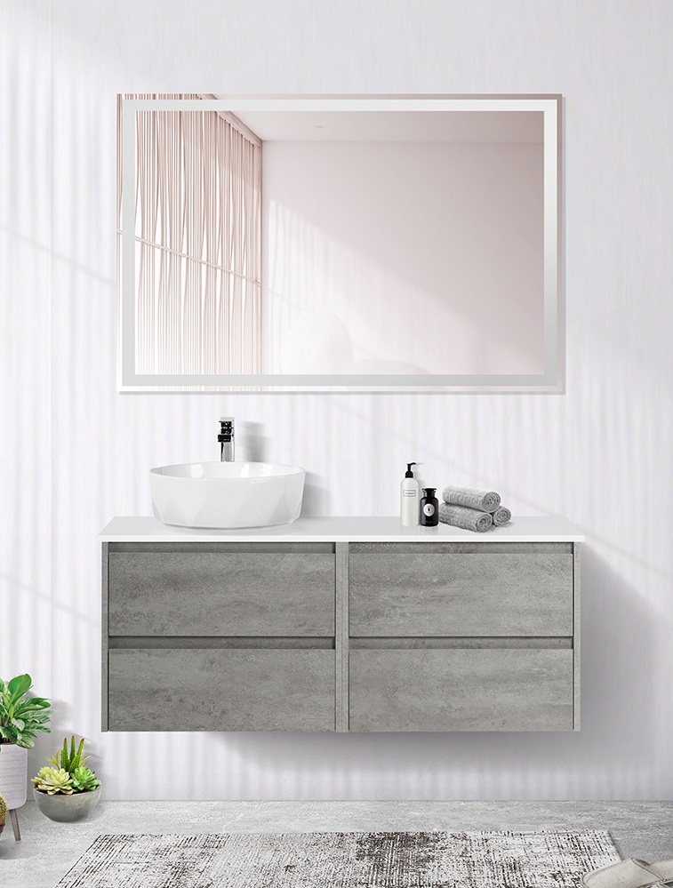 купить Мебель для ванной комнаты со столешницей BelBagno KRAFT-1200 Cemento Grigio 