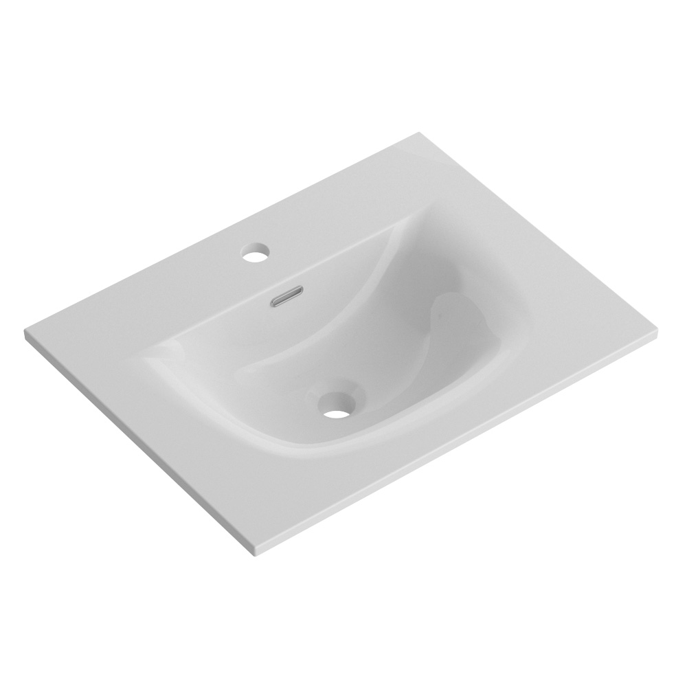 Тумба с раковиной подвесная BelBagno UNO-600-2C-SO-BO Bianco Opaco, раковина белая BB-8099-60