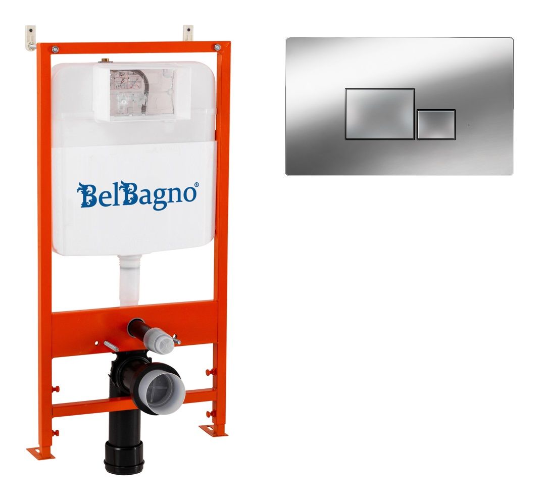 Система инсталляции для подвесных унитазов BelBagno BB026 с кнопкой смыва BB071CR
