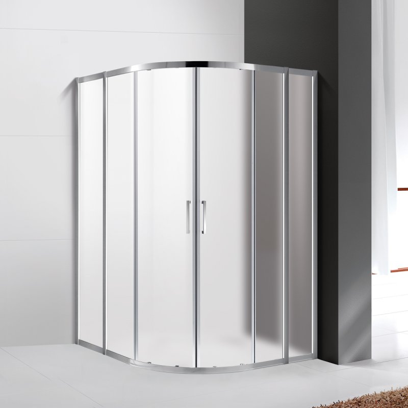 купить Душевой уголок Cezares MOLVENO-R-22-100+30-P-Cr, 130х130х195, профиль хром, стекло Punto матовое 