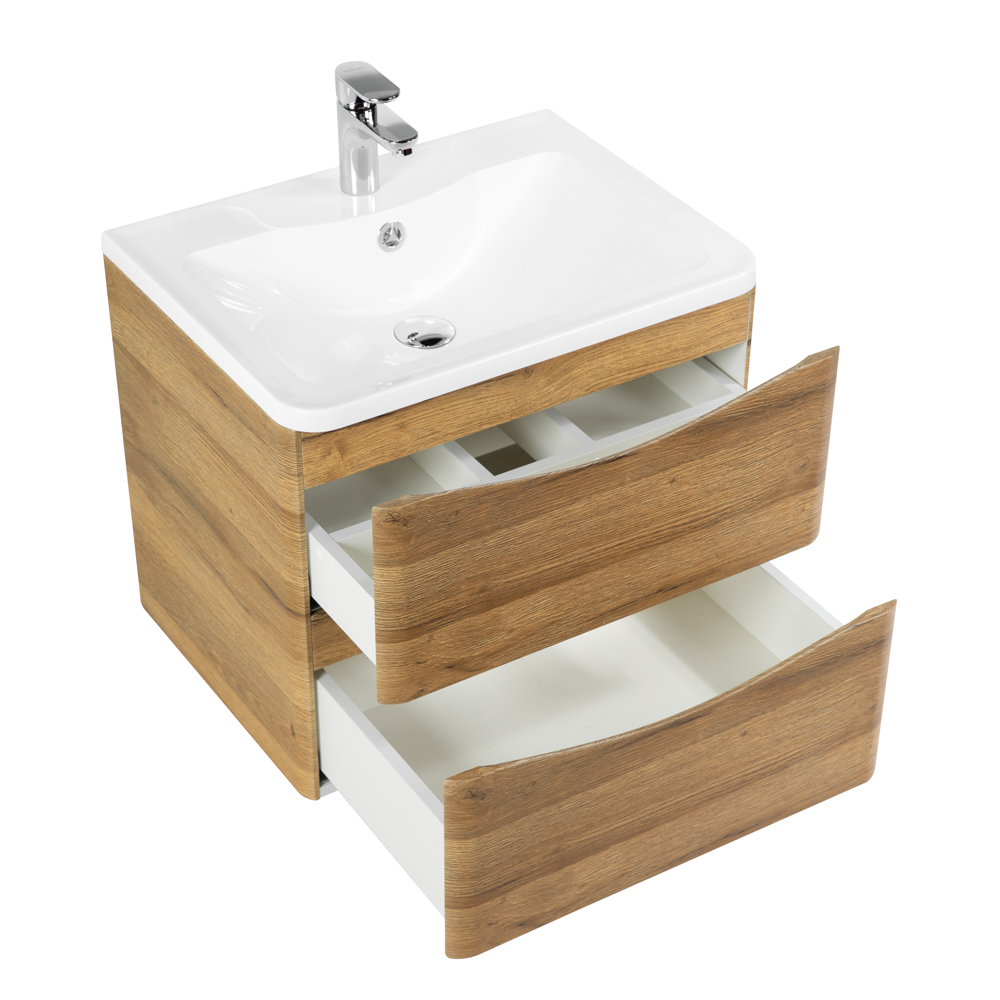 Мебель для ванной комнаты подвесная BelBagno ACQUA-600-2C-SO-RR 60см Rovere Rustico