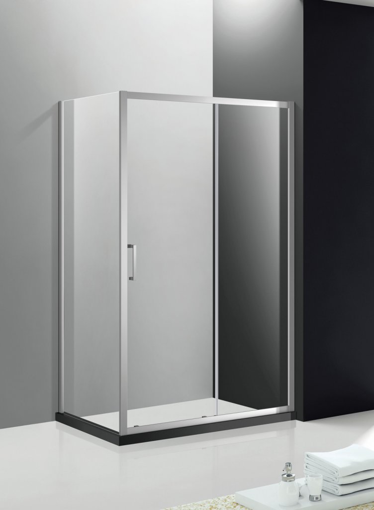 Душевой уголок Cezares MOLVENO-AH-11-160/100-C-Cr-IV, 160х100х195, профиль хром, стекло прозрачное