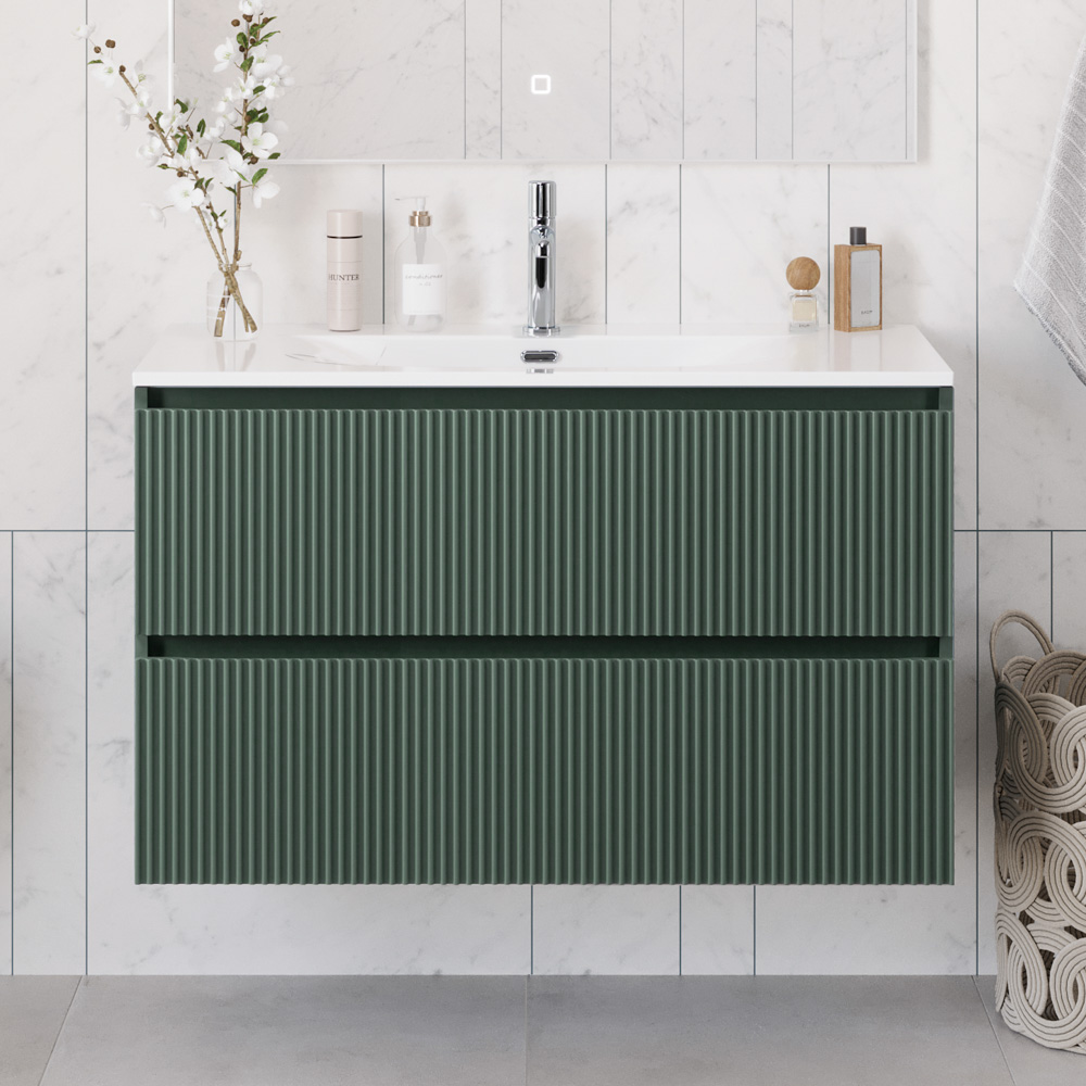 купить Тумба с раковиной подвесная BelBagno UNO-1200-2C-SO-VO Еловый матовый, раковина белая BB-8099-120 