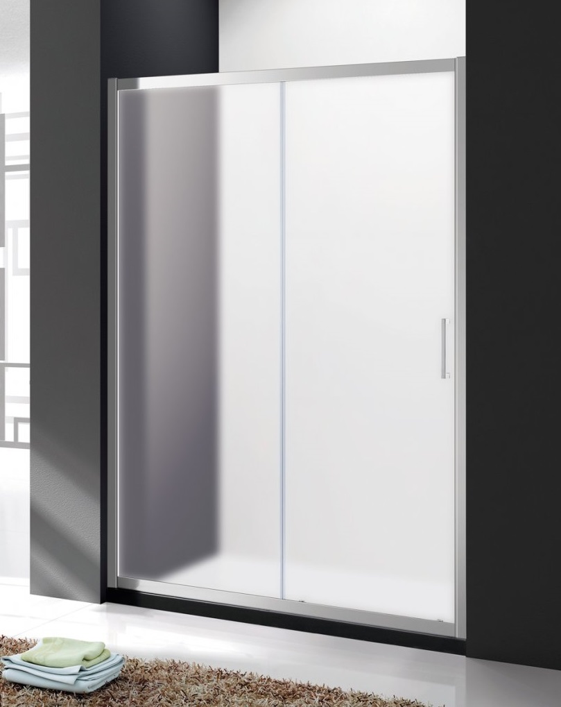 купить Душевая дверь Cezares MOLVENO-BF-1-150-P-Cr, 150х195, профиль хром, стекло Punto матовое 